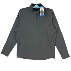 NWT Mondetta Outdoor Project Men's Black Stretch Quarter-Zip Pullover Size Large